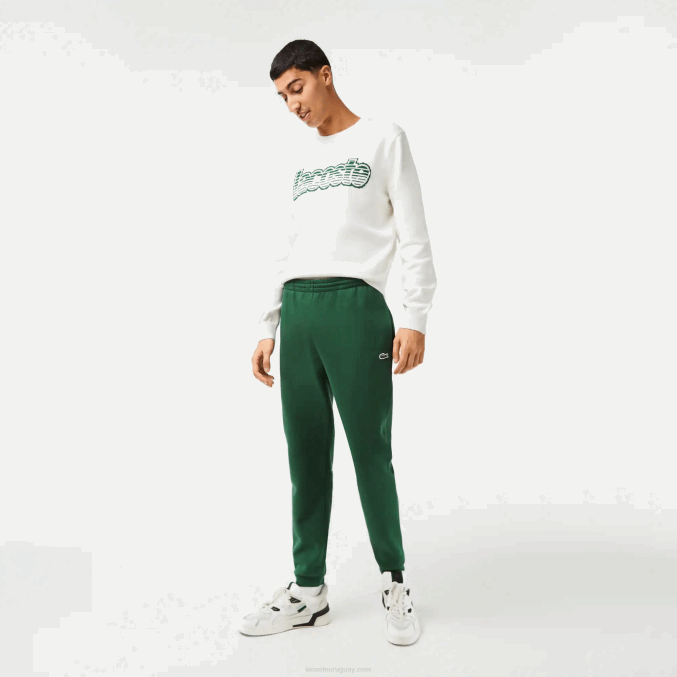 verde 132 VVL0A1024 hombres Lacoste pantalones de chándal tapered fit