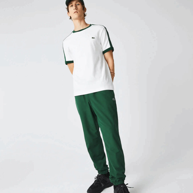 verde 132 VVL0A333 hombres Lacoste pantalones de chándal repelentes al agua regular fit