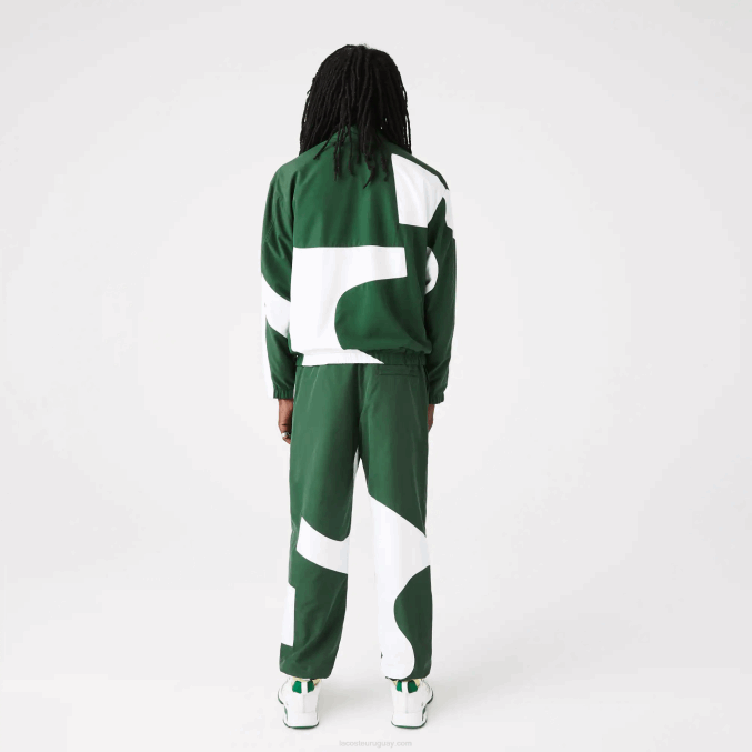verde blanco 291 VVL0A1072 hombres Lacoste pantalones de chándal con estampado Heritage