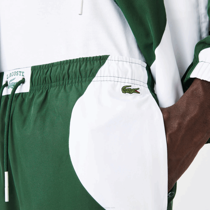 verde blanco 291 VVL0A1072 hombres Lacoste pantalones de chándal con estampado Heritage