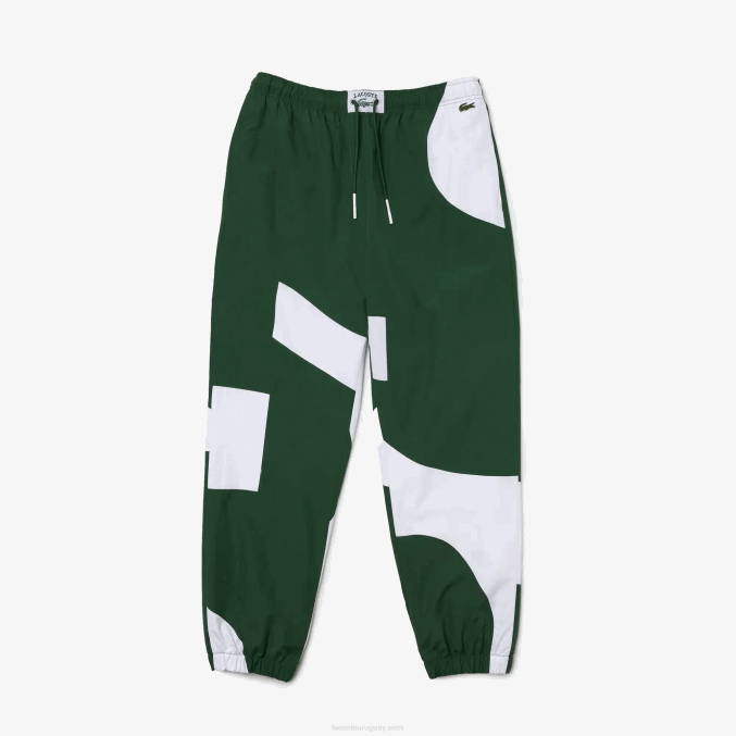verde blanco 291 VVL0A1072 hombres Lacoste pantalones de chándal con estampado Heritage