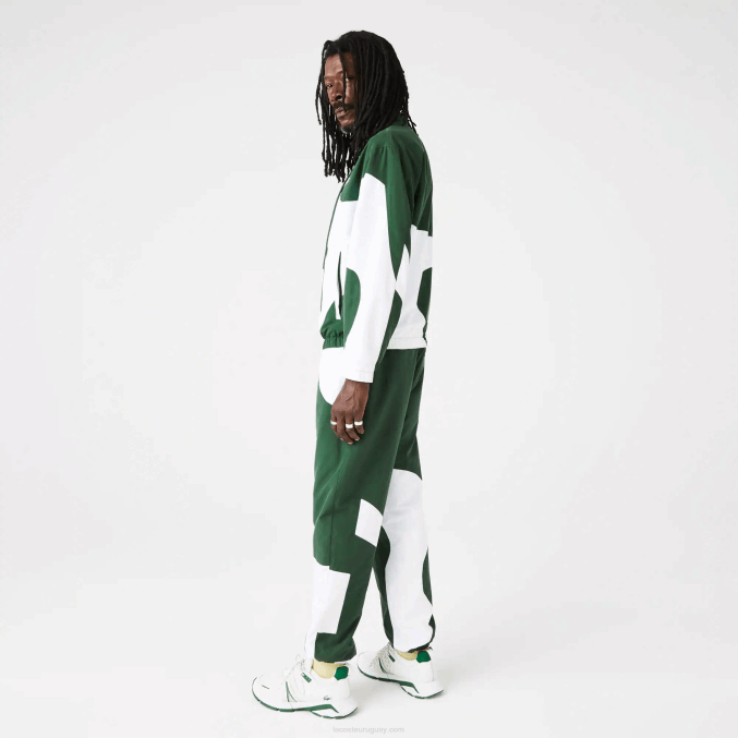 verde blanco 291 VVL0A1072 hombres Lacoste pantalones de chándal con estampado Heritage