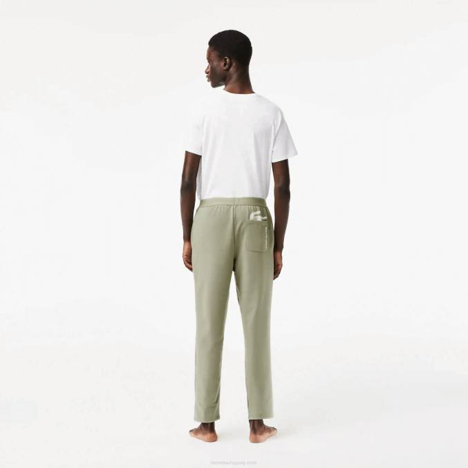 verde caqui g21 VVL0A545 hombres Lacoste pantalones de chándal con logo en la pierna