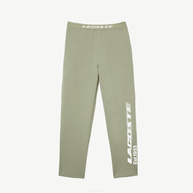 verde caqui g21 VVL0A545 hombres Lacoste pantalones de chándal con logo en la pierna