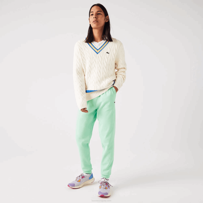 verde claro 0vz VVL0A1125 hombres Lacoste pantalones de chándal tapered fit