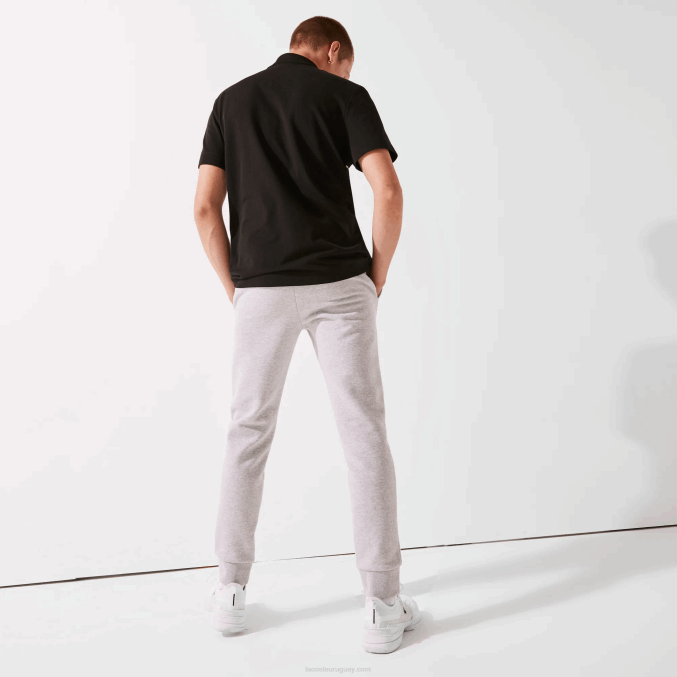 lomo gris cca VVL0A1204 hombres Lacoste pantalones de chándal deportivos de tenis de felpa de algodón
