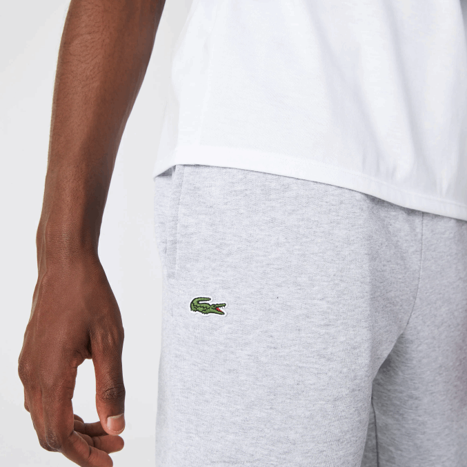 lomo gris cca VVL0A1204 hombres Lacoste pantalones de chándal deportivos de tenis de felpa de algodón