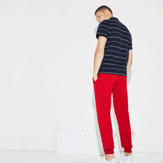 rojo 240 VVL0A986 hombres Lacoste pantalones de chándal deportivos de tenis