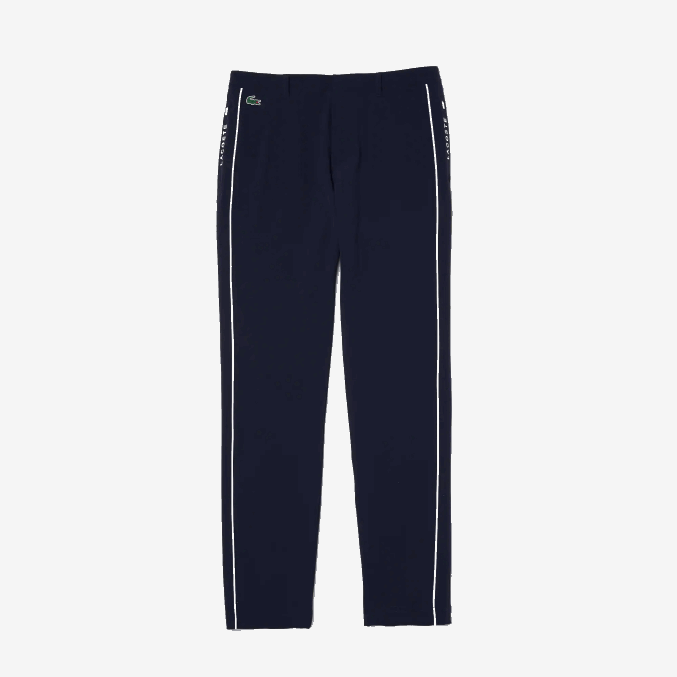 azul marino blanco 525 VVL0A1640 hombres Lacoste pantalones deportivos ligeros de golf elásticos