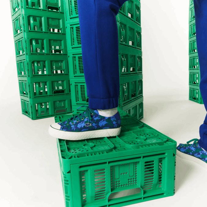 bdm azul VVL0A1174 hombresPantalón jogging lacoste x minecraft en felpa de algodón orgánico