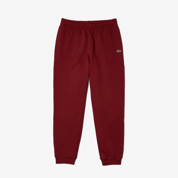 burdeos z7f VVL0A1207 hombres Lacoste pantalones de chándal de felpa de algodón orgánico