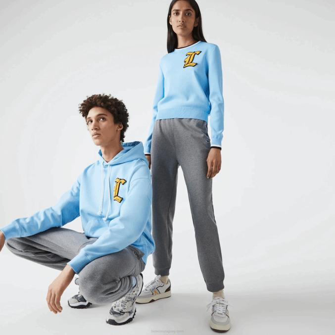 lomo gris 1vq VVL0A1208 hombres Lacoste pantalones de chándal de felpa de algodón orgánico
