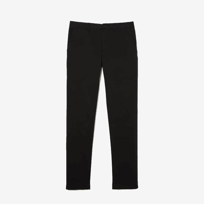 negro 031 VVL0A477 hombres Lacoste Nuevos pantalones clásicos de algodón elástico slim fit