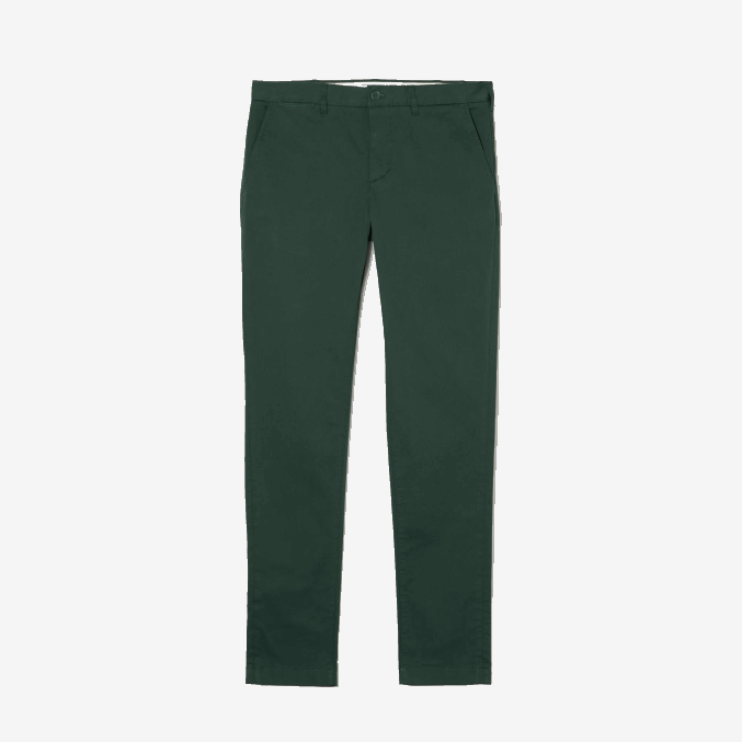 verde 5hx VVL0A1655 hombres Lacoste Nuevos pantalones clásicos de algodón elástico slim fit
