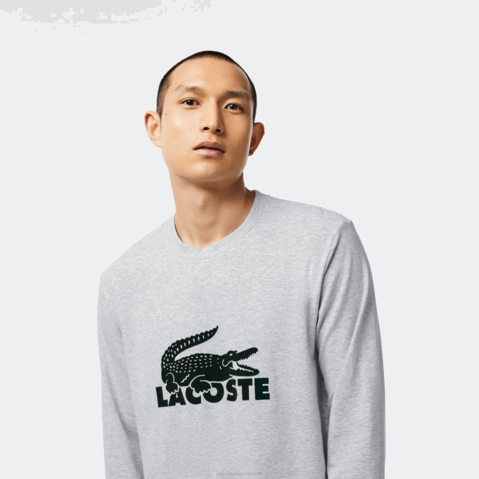 azul marino gris chine verde vxd VVL0A1457 hombres Lacoste pijama largo de terciopelo con logo