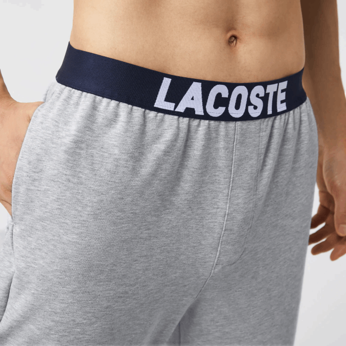 gris chino blanco azul marino tya VVL0A1567 hombres Lacoste pantalones de pijama oversize con logo