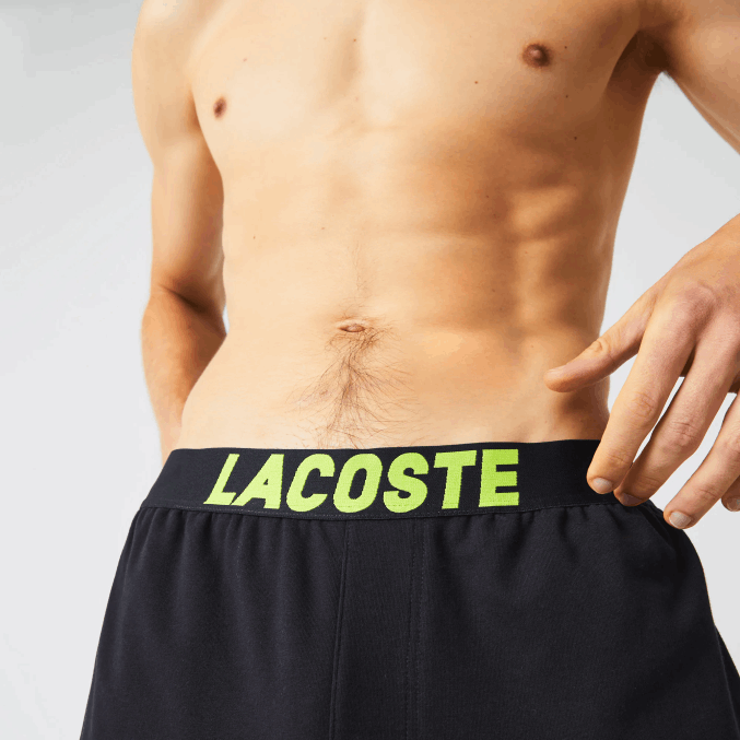 gris oscuro blanco amarillo p44 VVL0A1566 hombres Lacoste pantalones de pijama oversize con logo