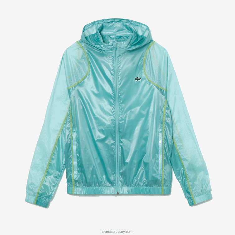 Lacoste hombres cortavientos deportivo impermeable con capucha VVL0A1 menta br8