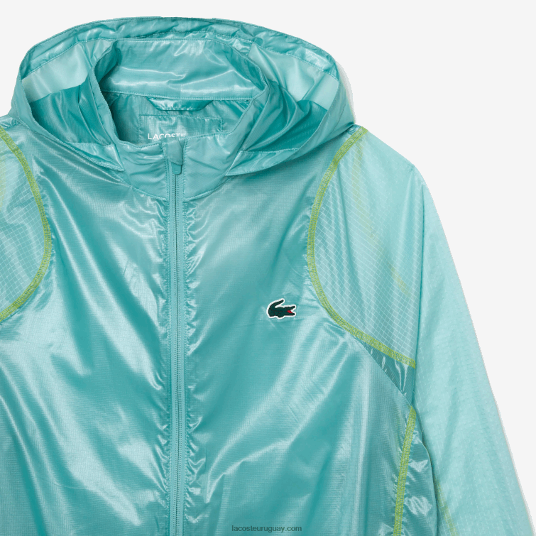 Lacoste hombres cortavientos deportivo impermeable con capucha VVL0A1 menta br8