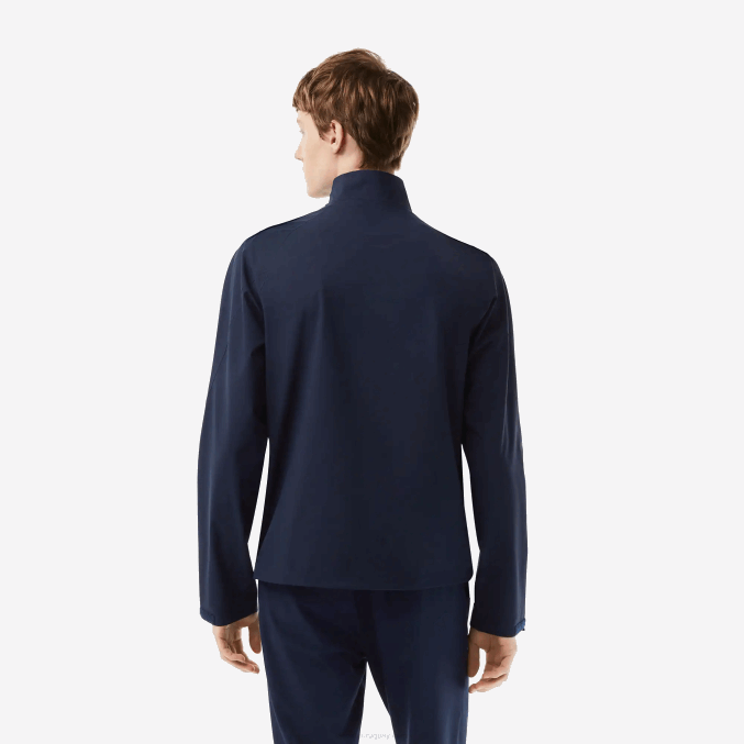 azul marino 423 VVL0A394 hombres Lacoste cortavientos impermeable con cierre de cremallera de golf