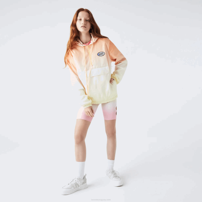naranja blanco amarillo z81 VVL0A1281 hombres Lacoste cortavientos tipo jersey con luz en vivo