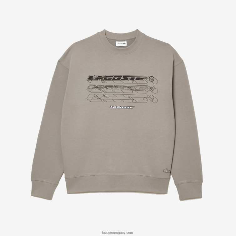Lacoste hombres sudadera holgada con logo VVL0A8 kzw gris