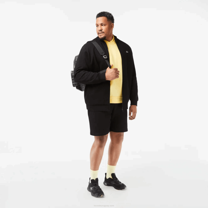 amarillo 107 VVL0A271 hombres Lacoste sudadera de algodón orgánico peinado