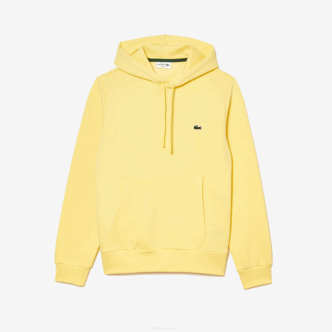 amarillo 107 VVL0A310 hombres Lacoste sudadera con capucha de algodón orgánico