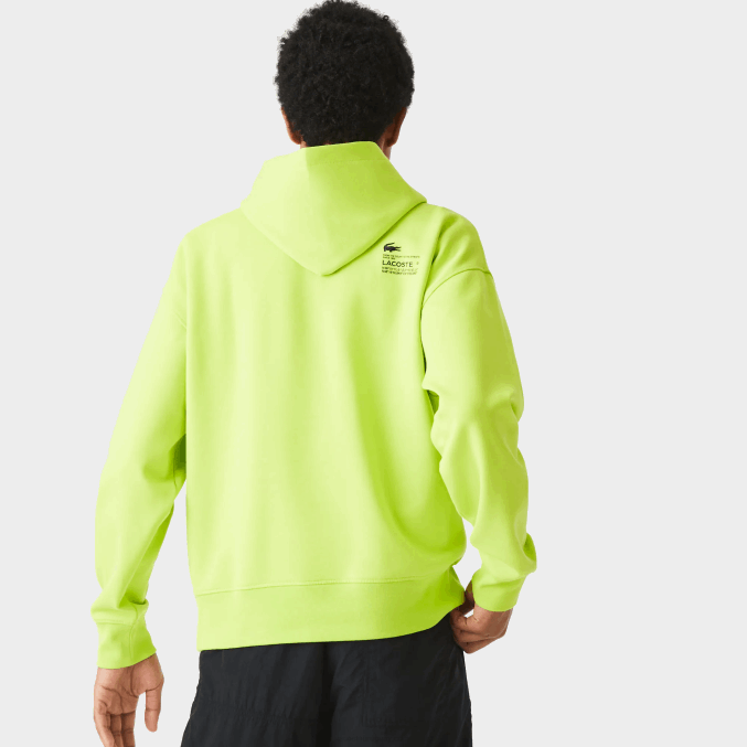 amarillo 90v VVL0A1054 hombres Lacoste sudadera holgada con capucha