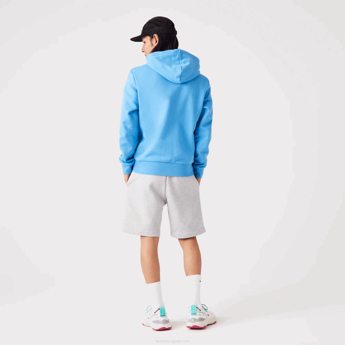 azul 4xa VVL0A1047 hombres Lacoste sudadera con cremallera y bolsillo canguro