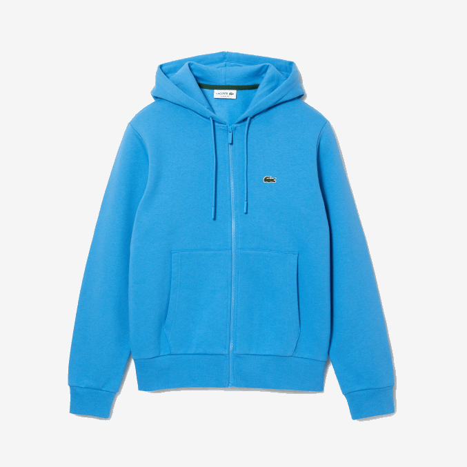 azul 4xa VVL0A1047 hombres Lacoste sudadera con cremallera y bolsillo canguro