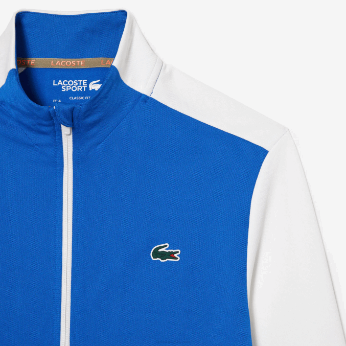azul blanco azul ag1 VVL0A339 hombres Lacoste sudadera tenis con cremallera