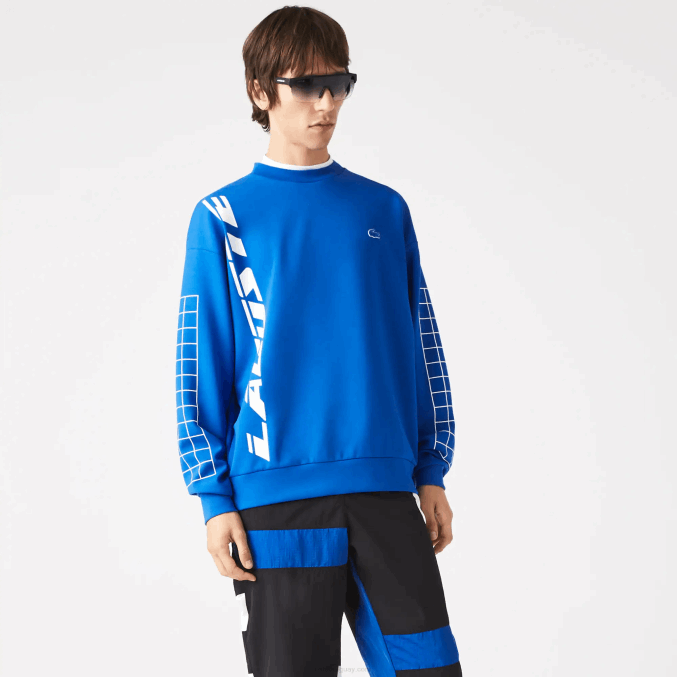 azul k1q VVL0A1001 hombres Lacoste sudadera holgada de piqué