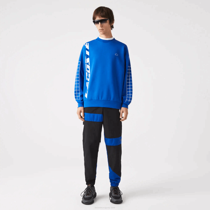 azul k1q VVL0A1001 hombres Lacoste sudadera holgada de piqué
