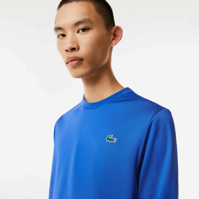 azul k1q VVL0A1057 hombres Lacoste sudadera de tenis con estampado deportivo