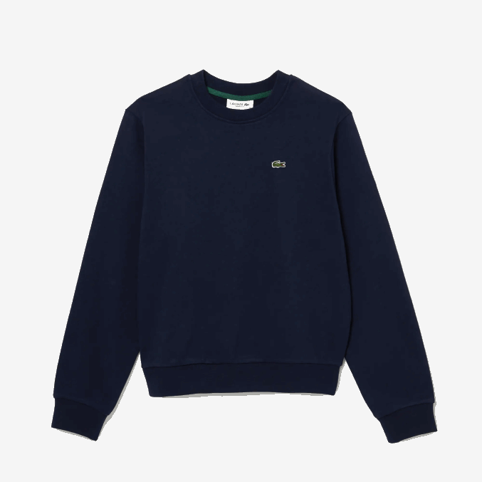 azul marino 166 VVL0A2460 hombres Lacoste sudadera polar sin cepillar