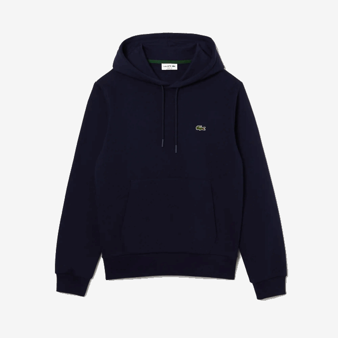 azul marino 166 VVL0A264 hombres Lacoste sudadera con capucha de algodón orgánico