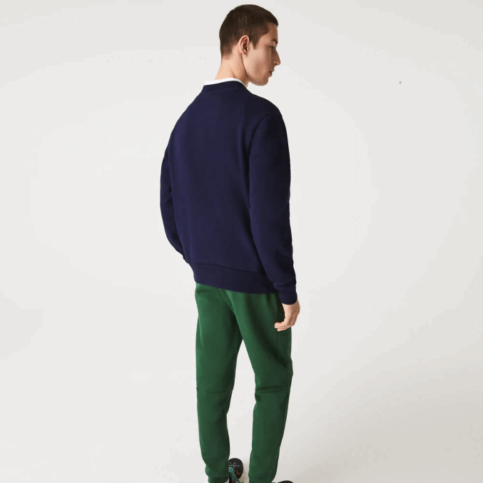 azul marino 166 VVL0A274 hombres Lacoste sudadera de algodón orgánico peinado