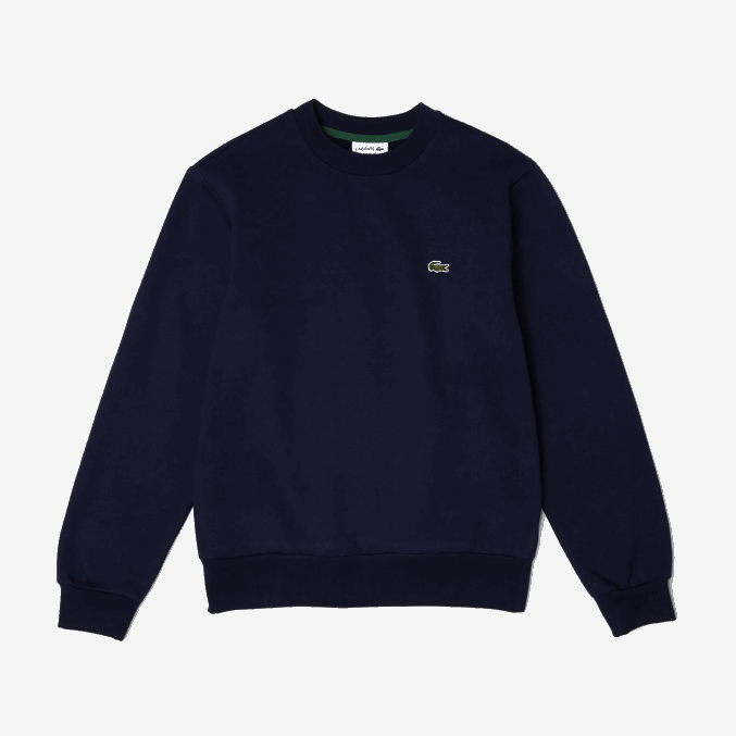 azul marino 166 VVL0A274 hombres Lacoste sudadera de algodón orgánico peinado