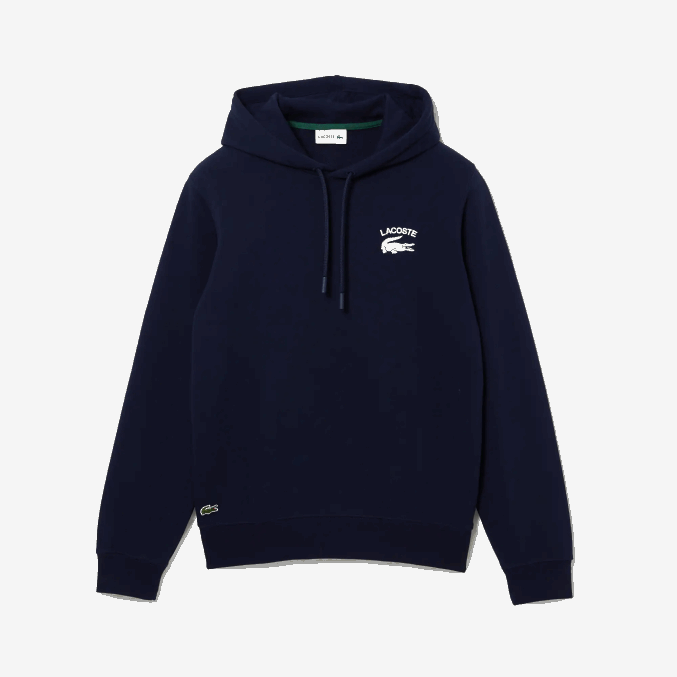 azul marino 166 VVL0A359 hombres Lacoste sudadera con capucha de corte clásico