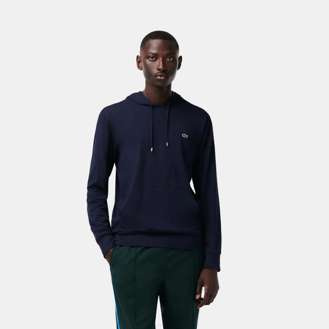 azul marino 166 VVL0A737 hombres Lacoste sudadera con capucha