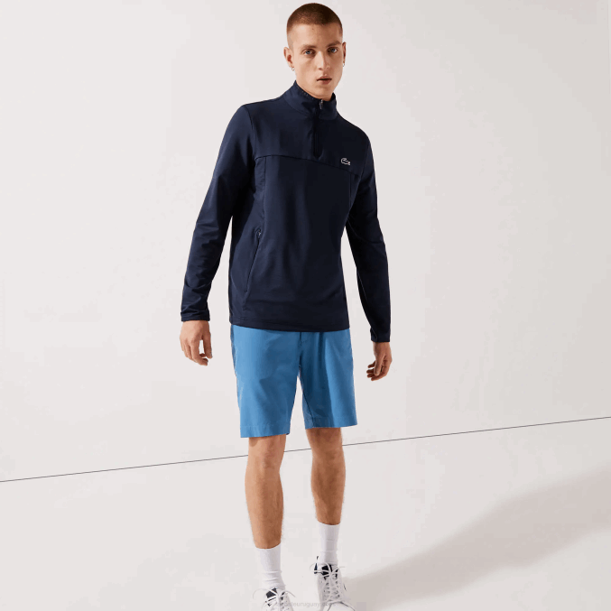 azul marino 166 VVL0A980 hombres Lacoste sudadera sport stretch con cremallera en el cuello