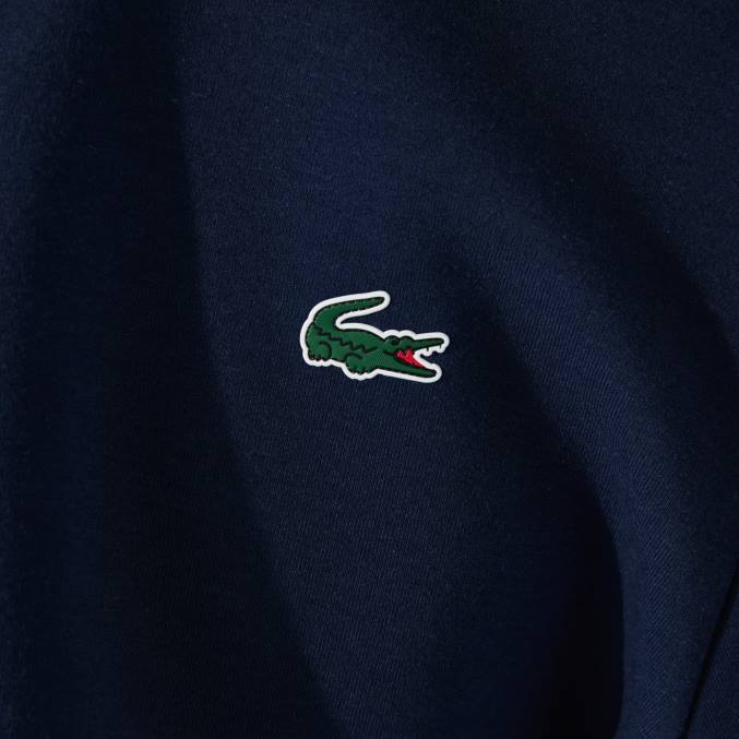 azul marino 423 VVL0A1064 hombres Lacoste sudadera con paneles de malla deportiva