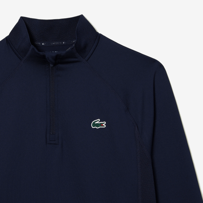 azul marino 423 VVL0A313 hombres Lacoste sudadera de golf con cuello redondo insertado
