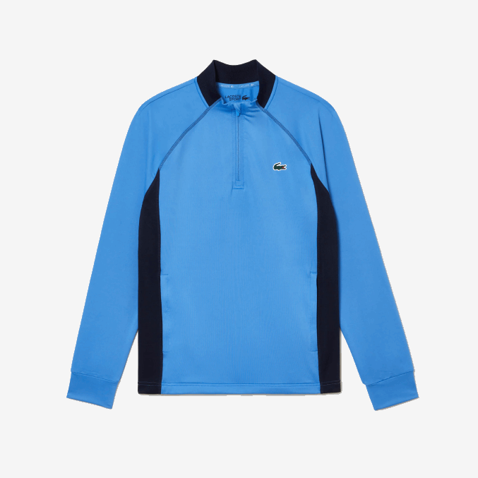 azul marino yd2 VVL0A314 hombres Lacoste sudadera de golf con cuello redondo insertado