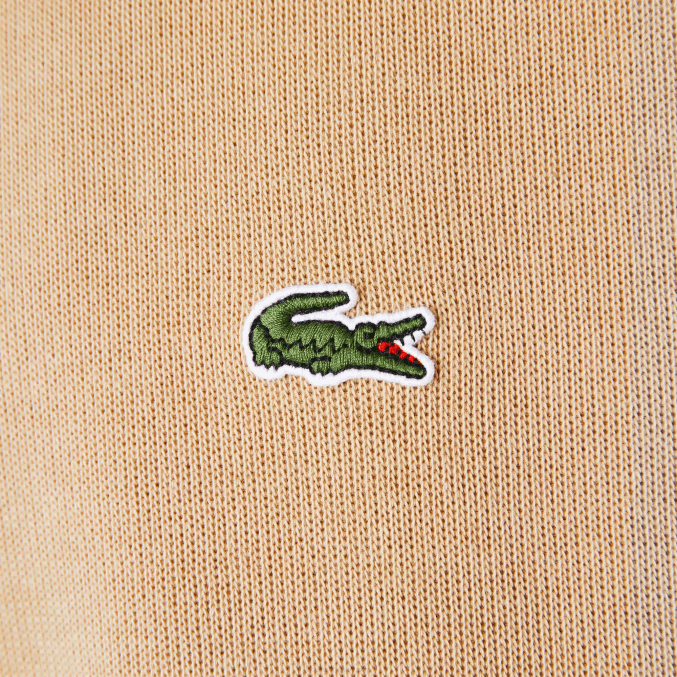 beige 02s VVL0A957 hombres Lacoste sudadera con cremallera y cuello alto