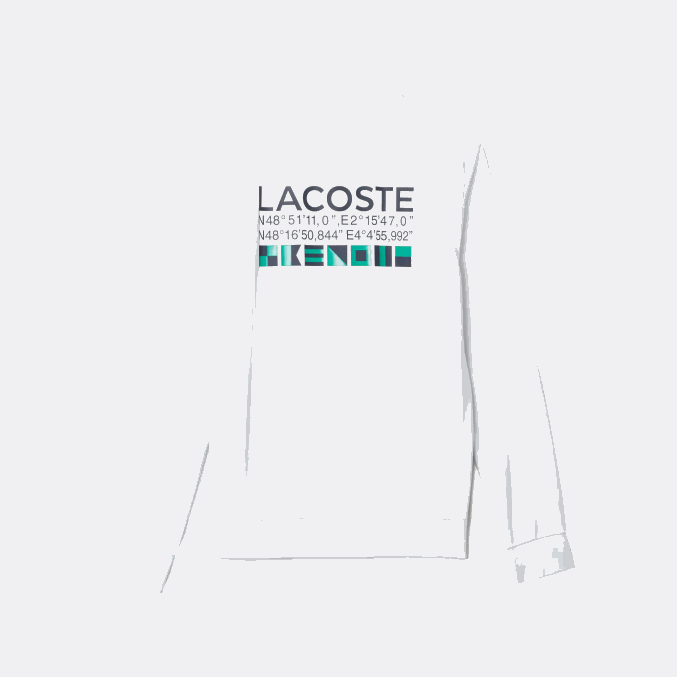 blanco 001 VVL0A1056 hombres Lacoste sudadera de tenis con estampado deportivo