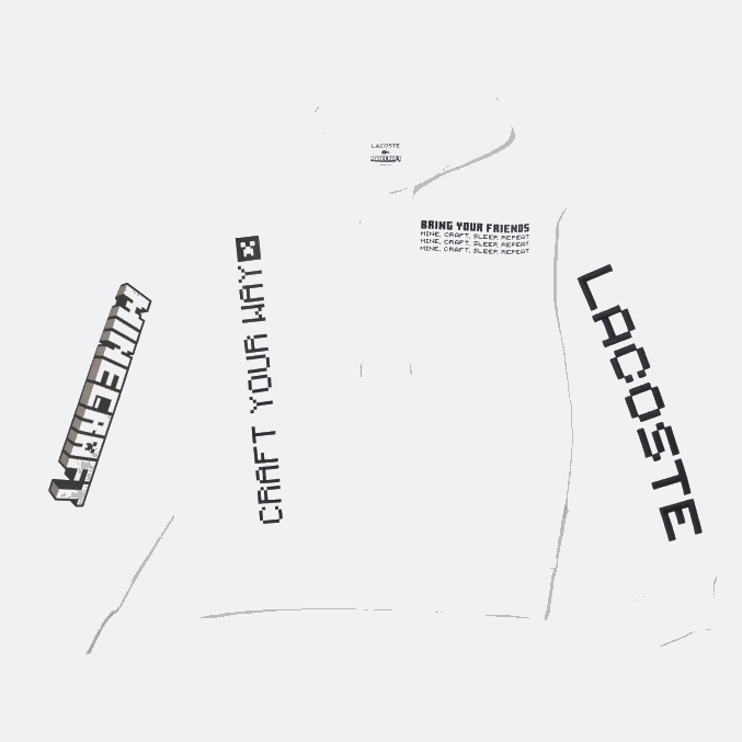 blanco 001 VVL0A1165 hombres Lacoste sudadera con capucha de polar holgada live x minecraft
