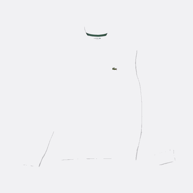 blanco 001 VVL0A272 hombres Lacoste sudadera de algodón orgánico peinado