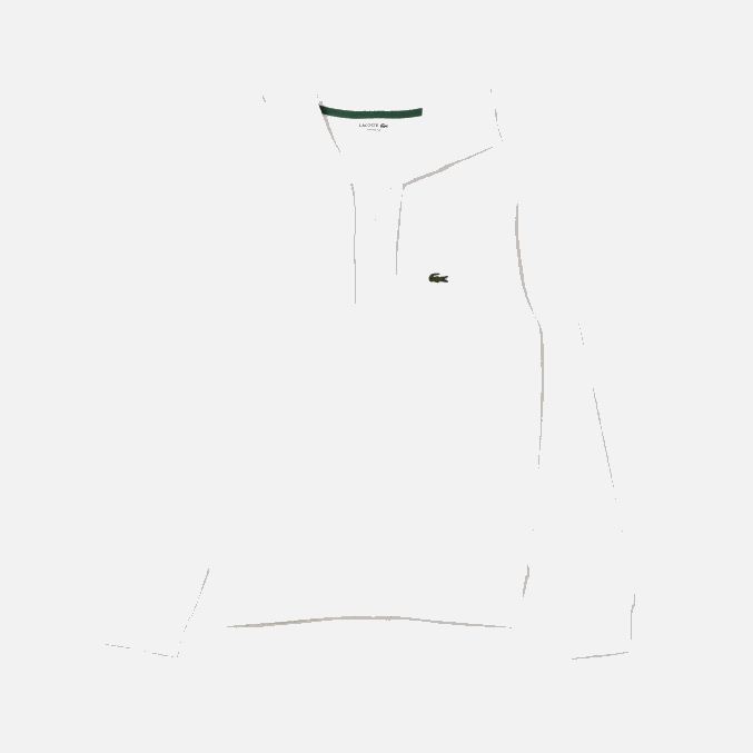 blanco 001 VVL0A295 hombres Lacoste sudadera con cremallera y bolsillo canguro